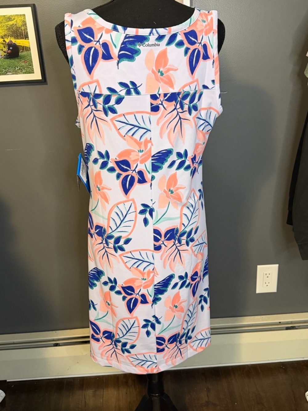 Columbia Size Large Pink Floral Sleeveless Dress - Picture 2 of 5